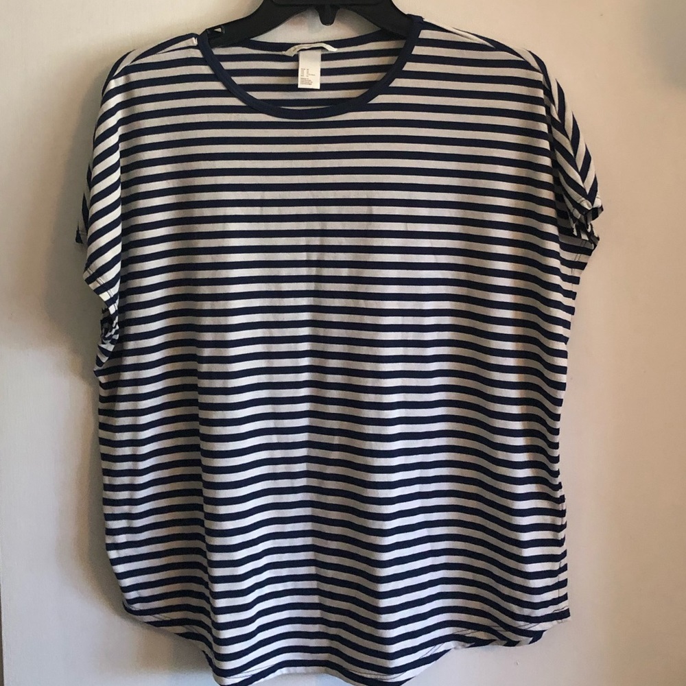 H&M Basic Stripped Boxy T-Shirt